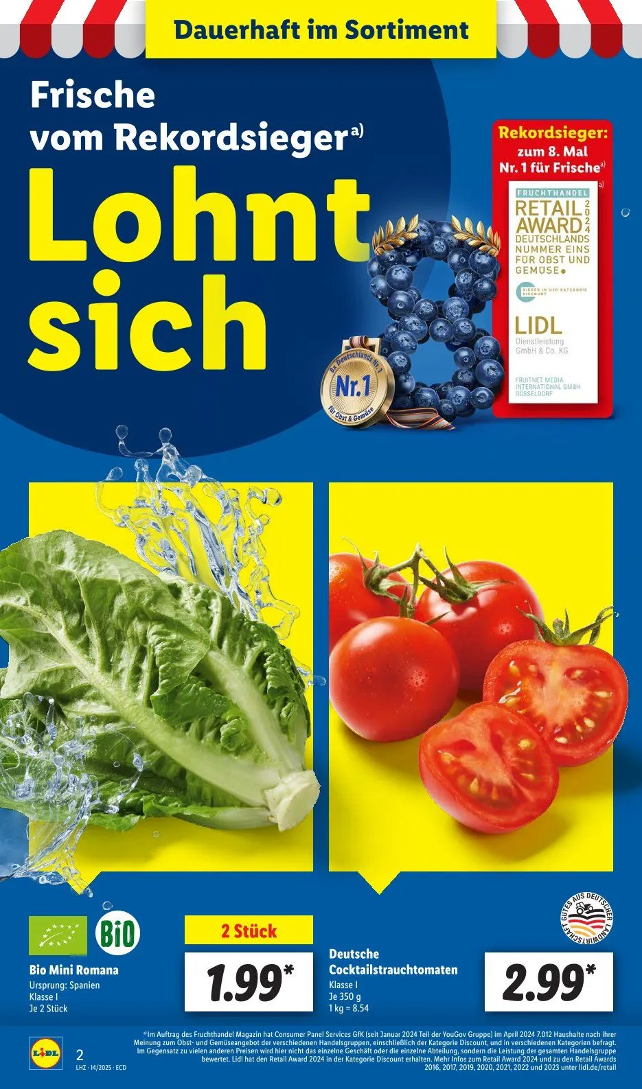 Lidl Prospekt von 31. März bis 15. April 2025 - Prospekt seite 2