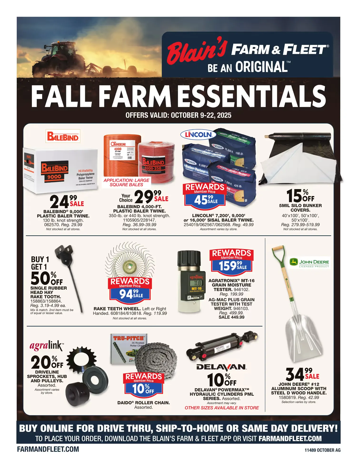 Weekly ad Blain's Farm & Fleet Sales from October 9 to October 22 2025 - Page 1
