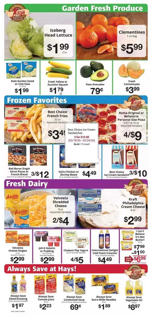 Weekly ad Hays Supermarket Sales from February 18 to February 24 2026 - Page 2