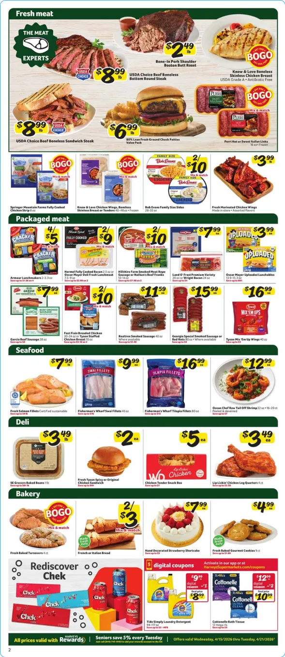 Weekly ad Harveys Supermarket Sales from April 15 to April 21 2026 - Page 2