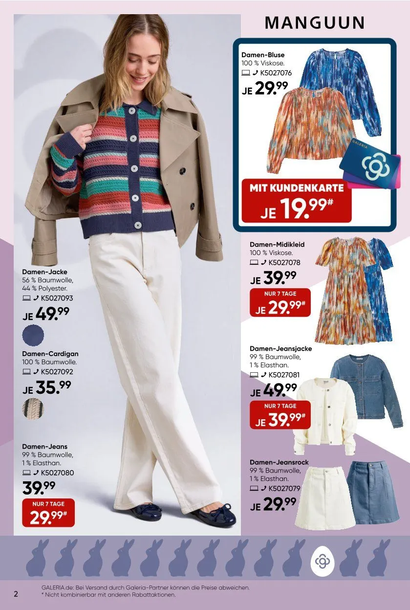 GALERIA Karstadt Kaufhof Prospekt von 3. April bis 8. April 2025 - Prospekt seite 2