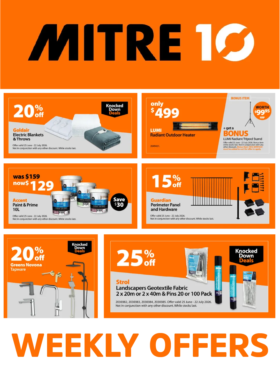 Mitre 10 from 1 July to 15 July 2026 - Catalogue Page 1