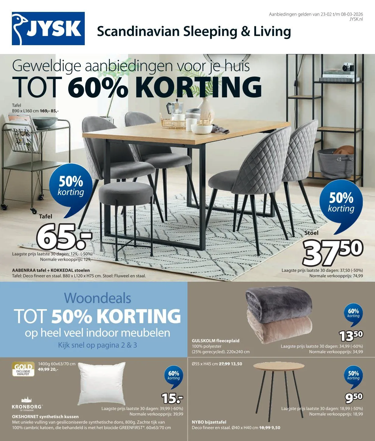 JYSK Folders van 23 februari tot 8 maart 2026 - Folder pagina 1