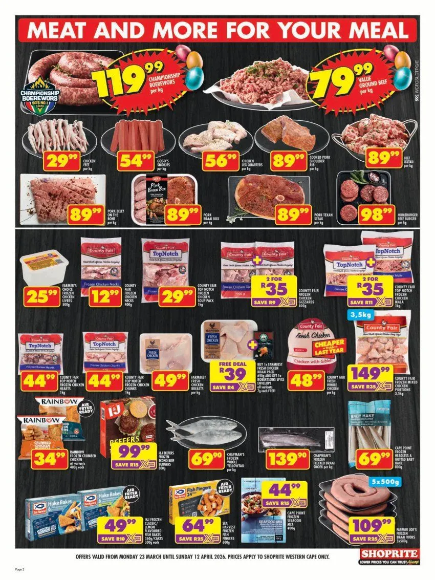 Shoprite Sales from 23 March to 12 April 2026 - Catalogue Page 2