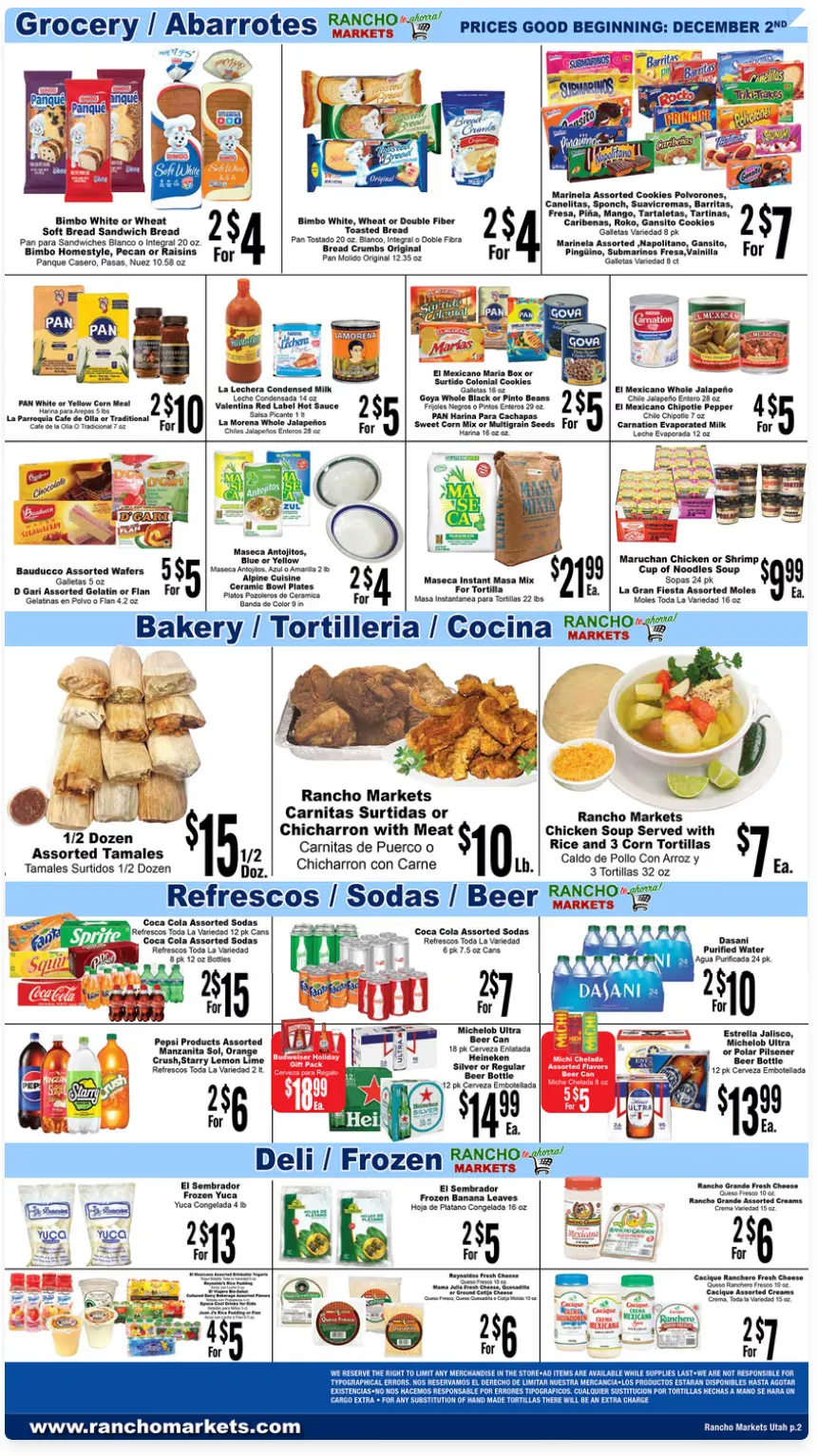 Weekly ad Rancho Markets Sales from December 2 to December 8 2025 - Page 2