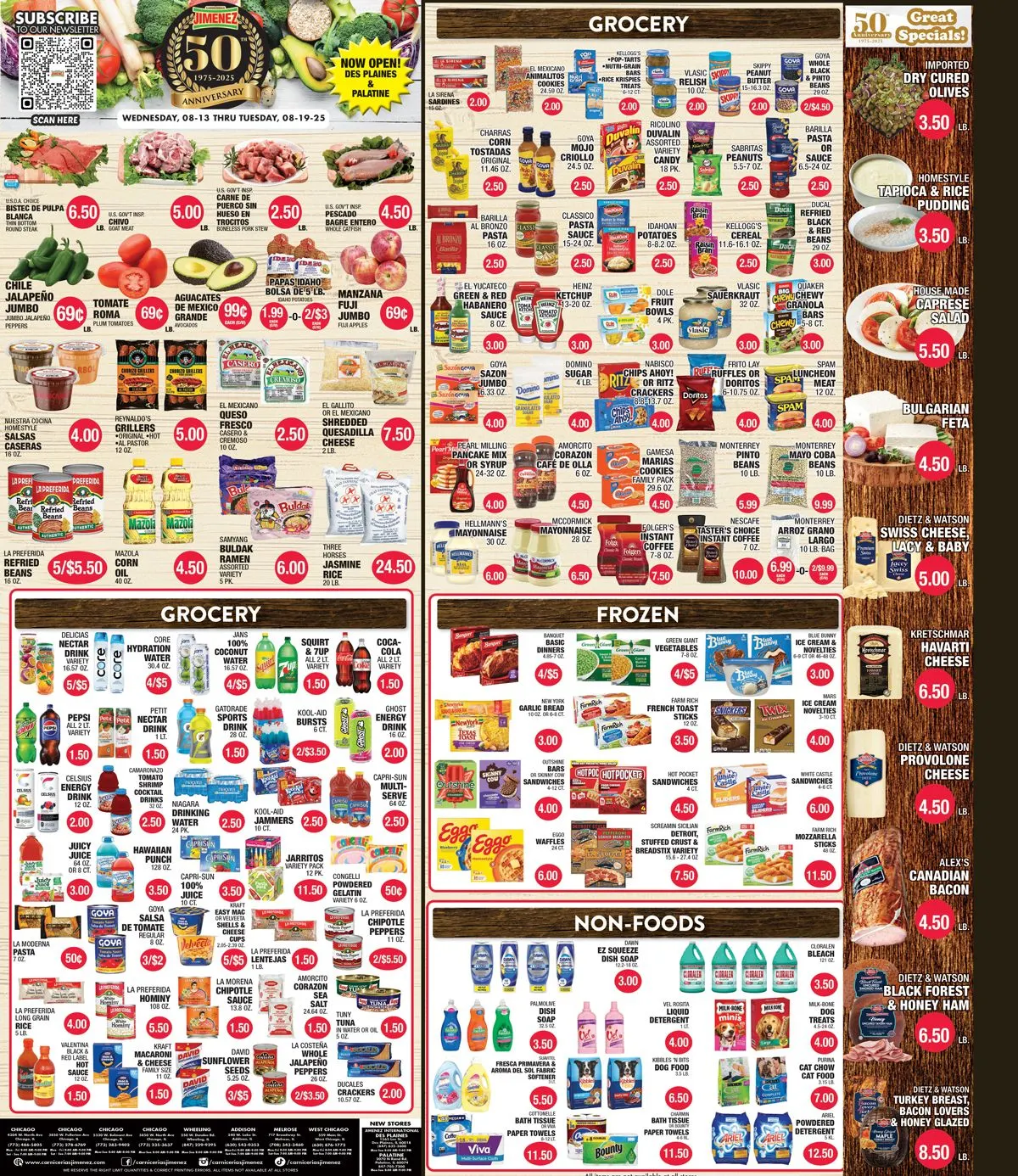 Weekly ad Carnicerias Jimenez Sales from August 13 to August 19 2025 - Page 
