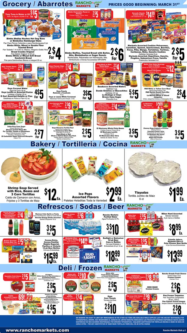Weekly ad Rancho Markets Sales from March 31 to April 6 2026 - Page 2