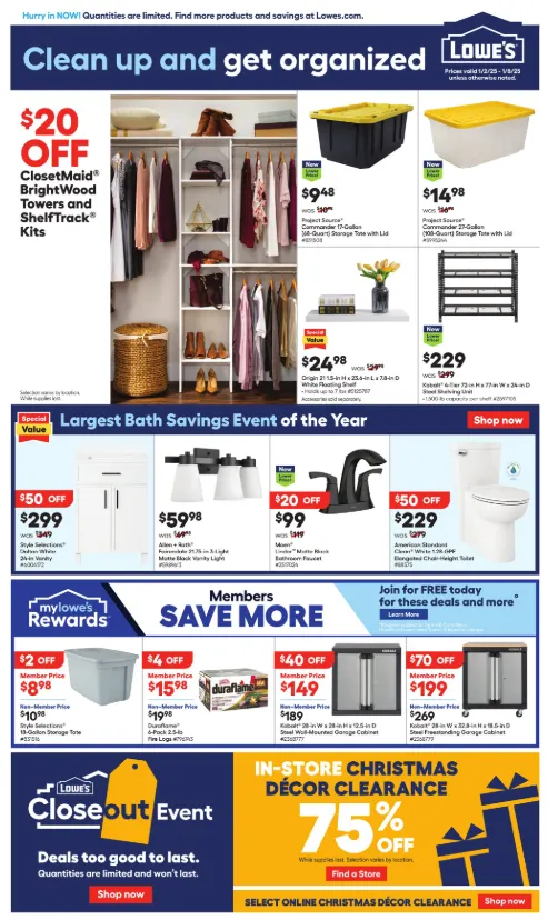 Weekly ad Lowe'S Deals from January 2 to January 8 2025 - Page 1
