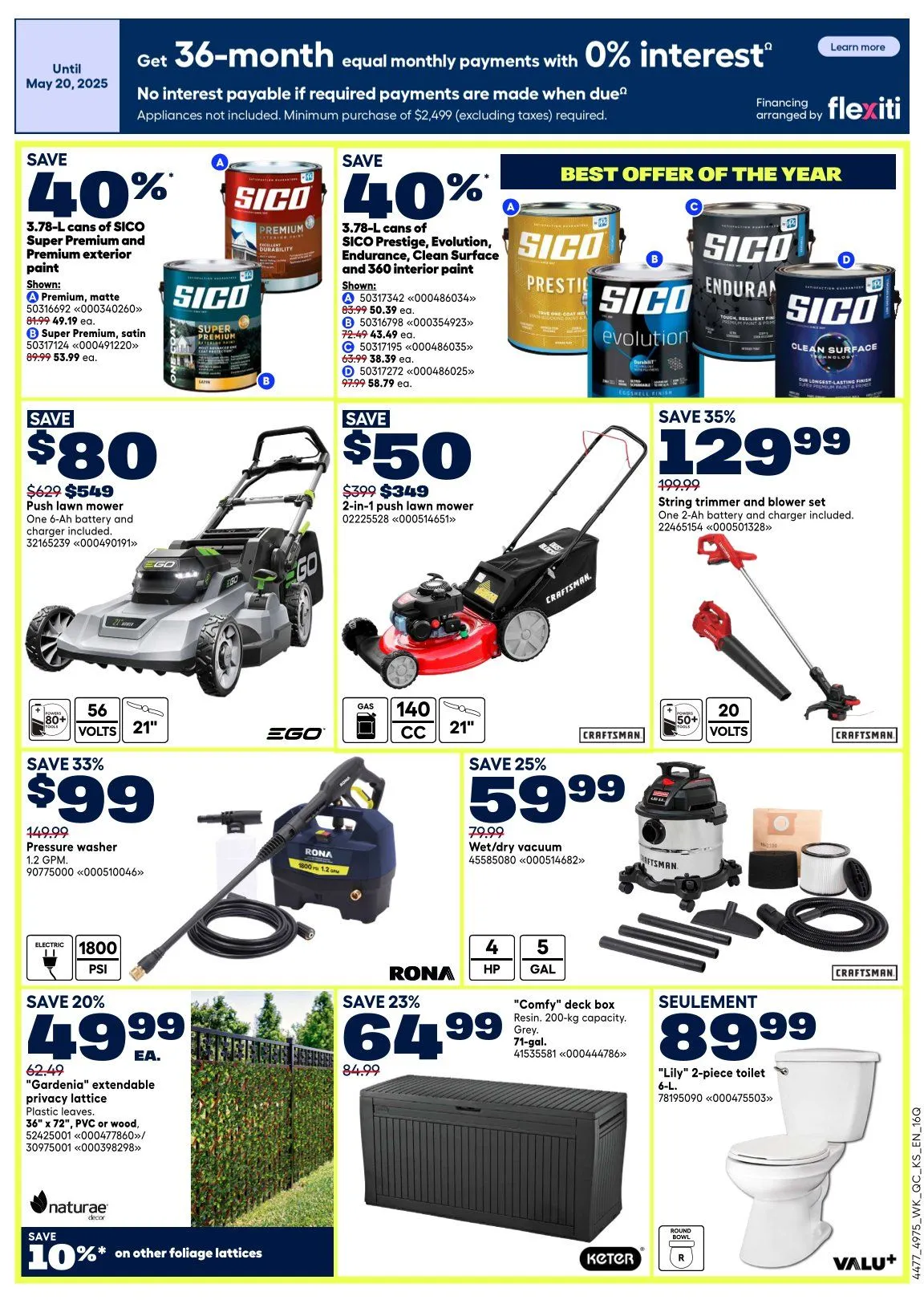 RONA Sales from May 18 to May 20 2026 - flyer page 2