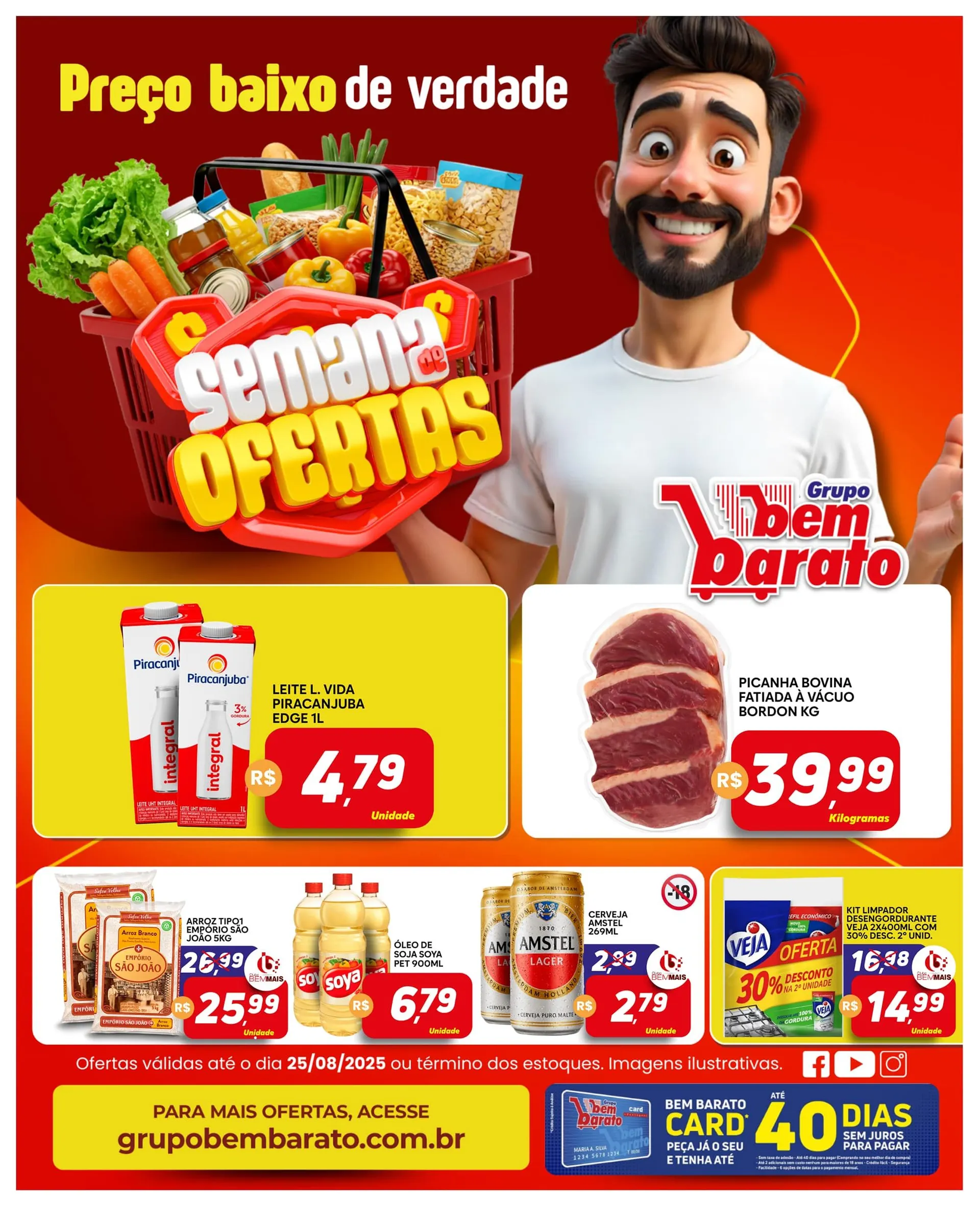 Encarte de Folhetos Bem Barato 19 de agosto até 25 de agosto 2025 - Pagina 1