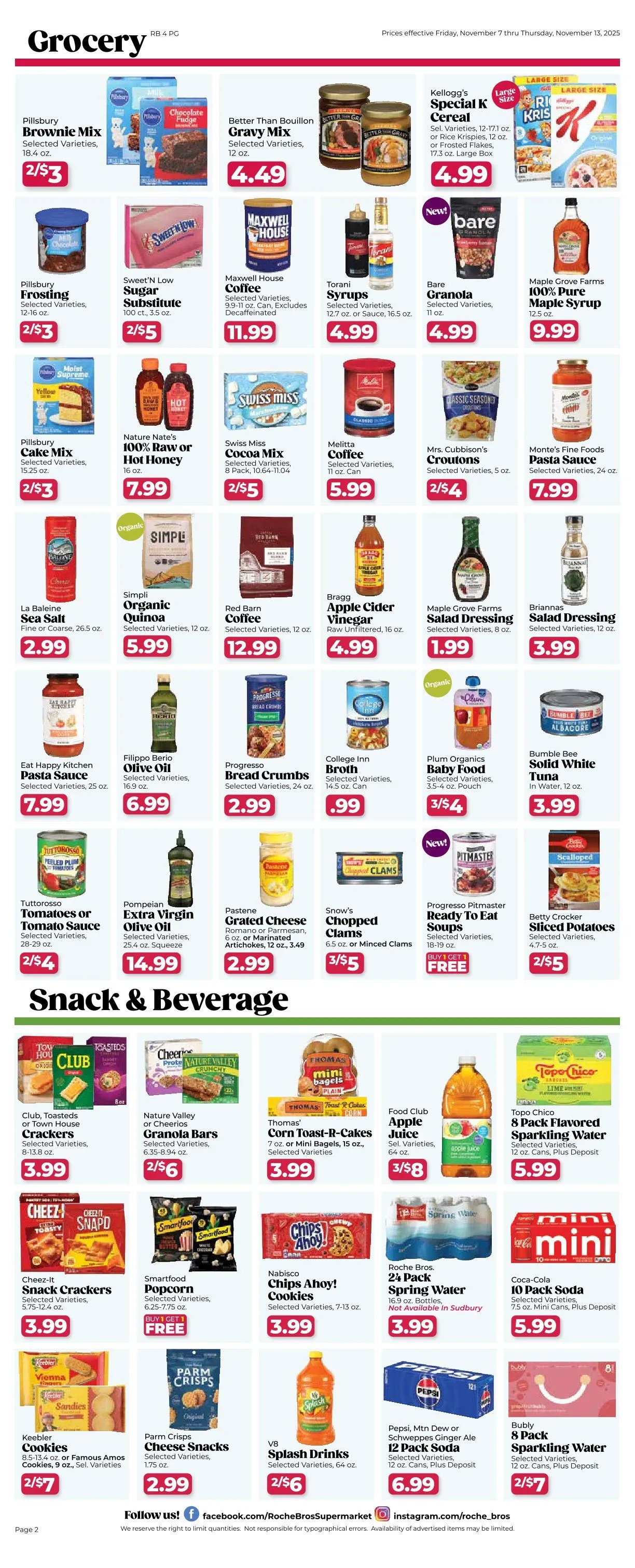 Weekly ad Roche Bros. Sales from November 7 to November 13 2025 - Page 2