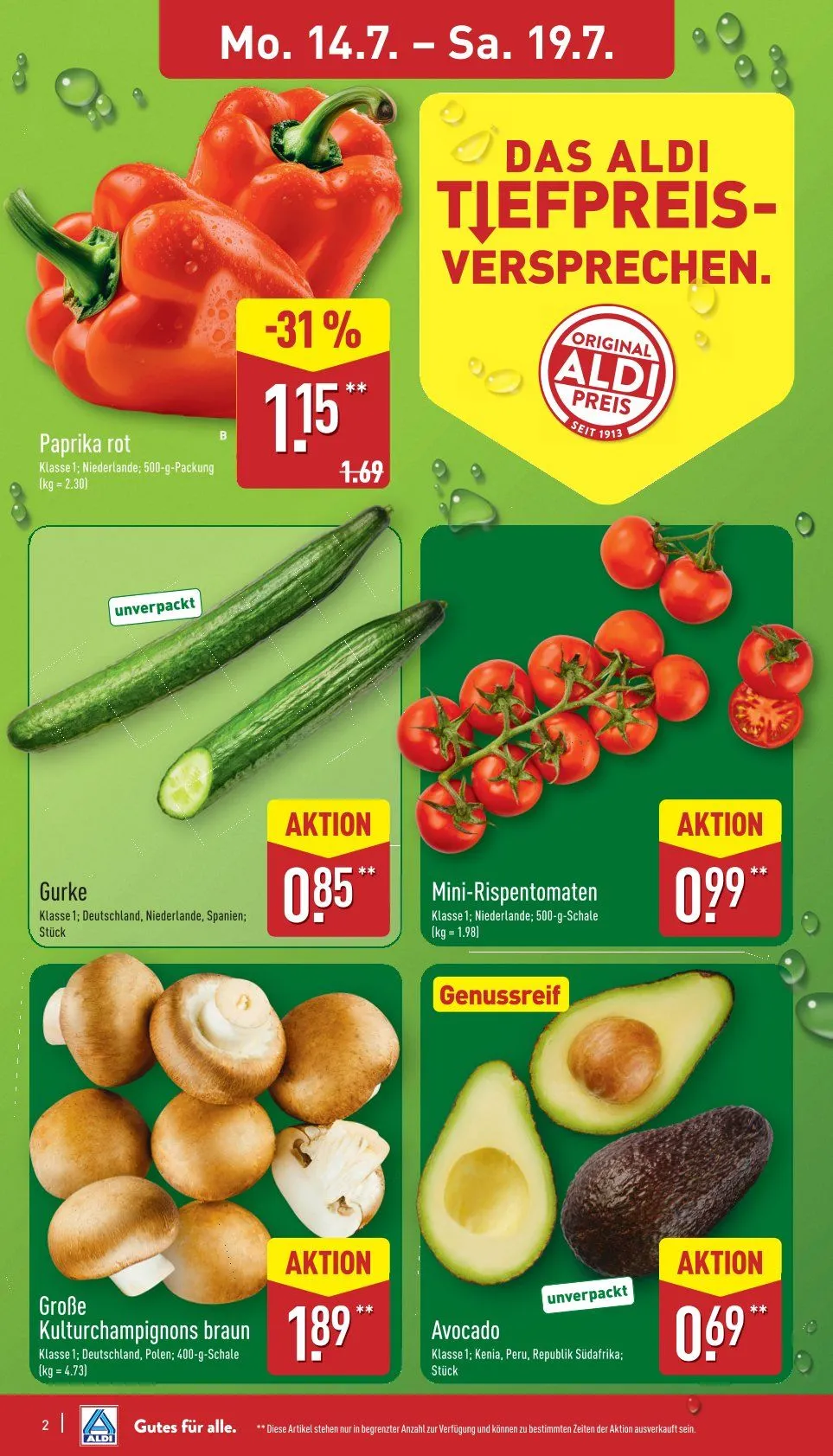 ALDI Nord Prospekte von 14. Juli bis 19. Juli 2025 - Prospekt seite 2