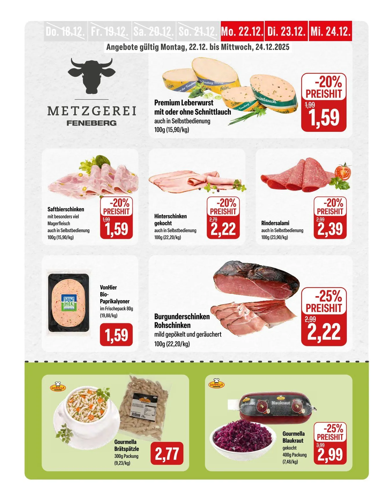 Feneberg Angebote von 18. Dezember bis 24. Dezember 2025 - Prospekt seite 2