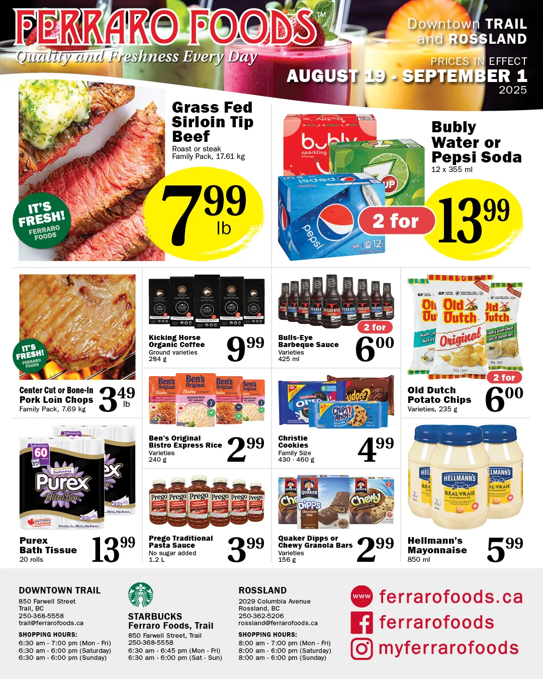 Ferraro Foods Sales from August 19 to September 1 2025 - flyer page 