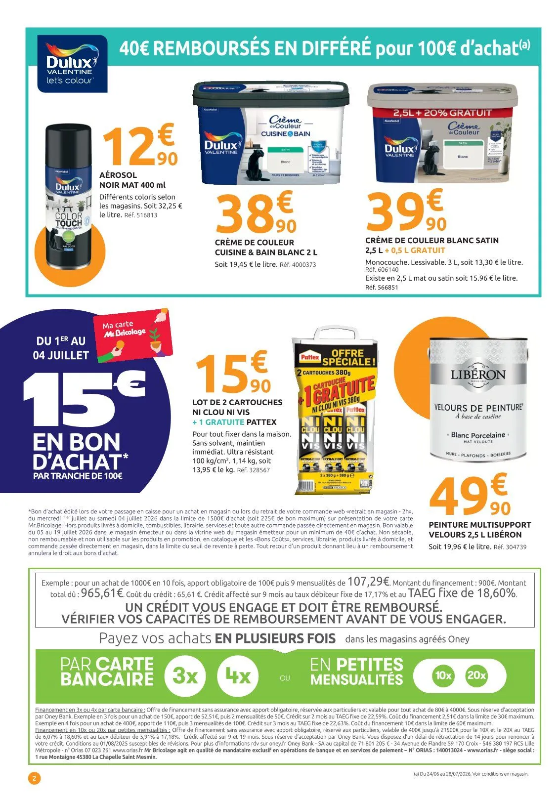 Catalogues Mr. Bricolage du 1 juillet au 19 juillet 2026 - Catalogue page 2