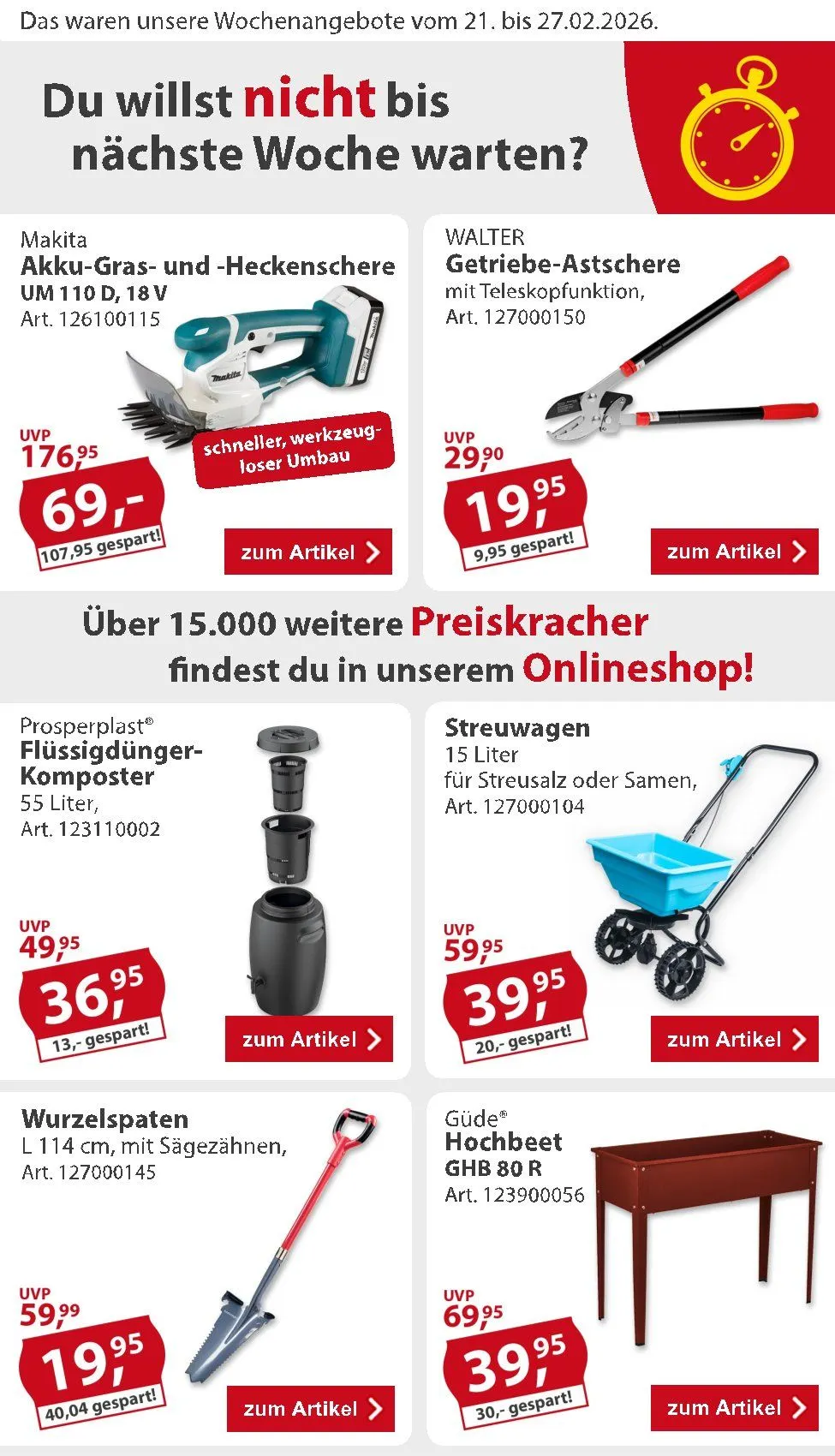  Prospekt Sonderpreis-Baumarkt von 21. Februar bis 27. Februar 2026 - Prospekt seite 2