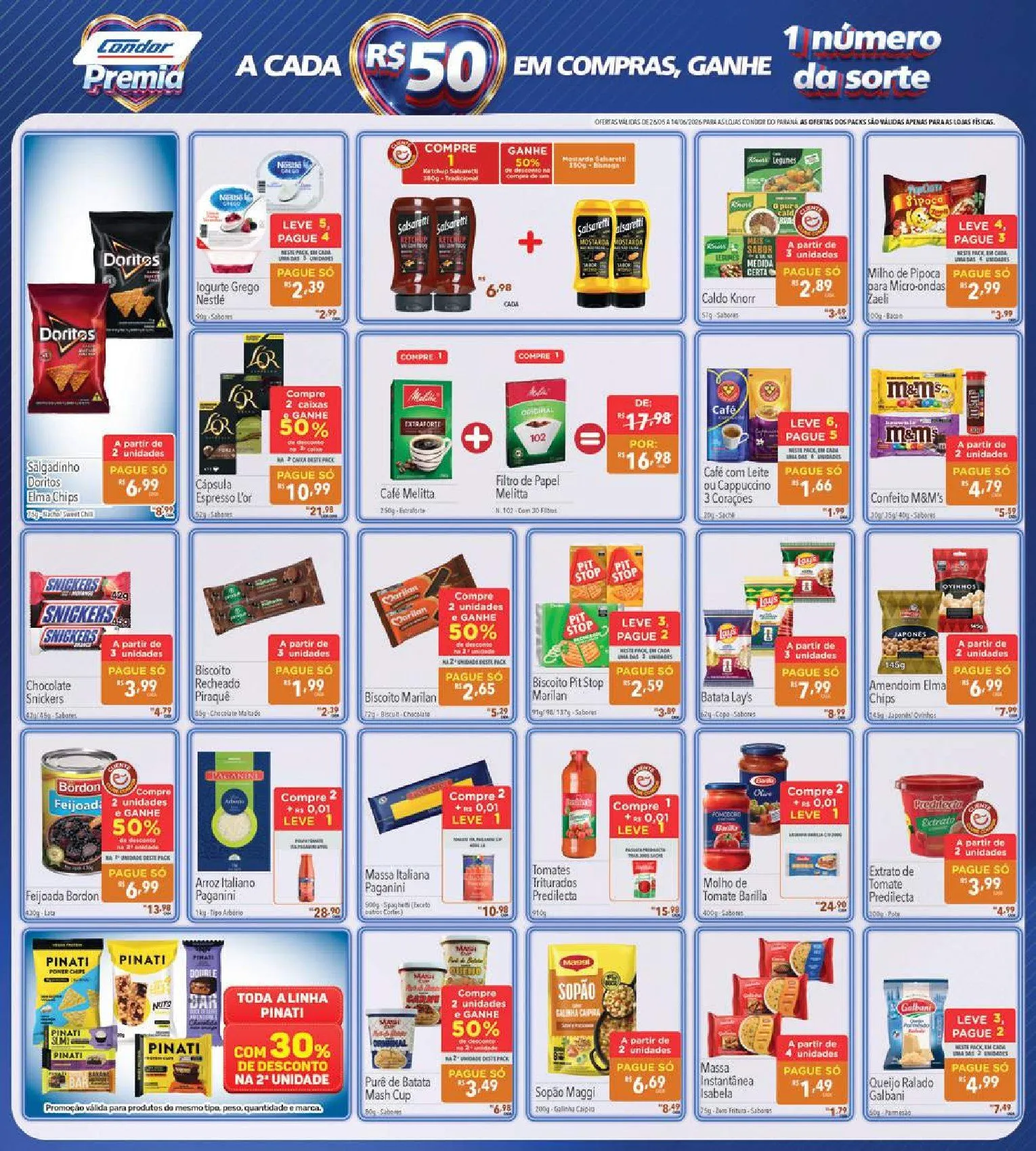 Encarte de Folhetos Supermercados Condor  26 de maio até 14 de junho 2026 - Pagina 2