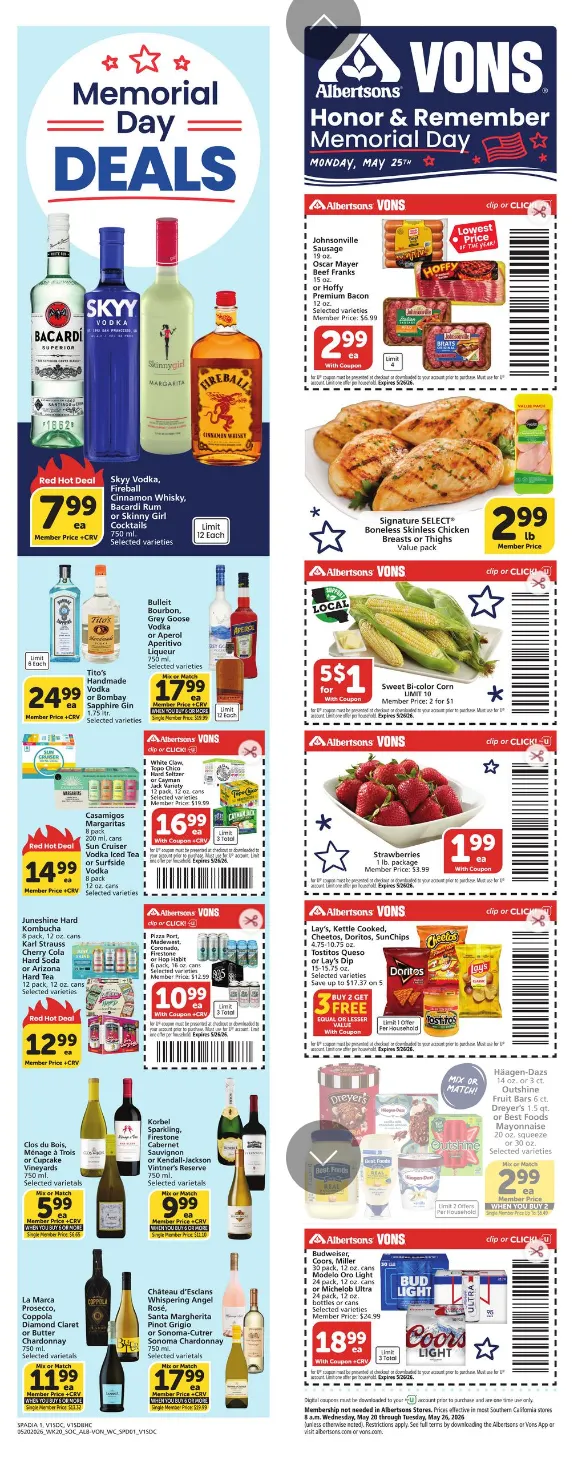 Weekly promotion Vons Sales spanning from May 20 to May 26 2026 - Page 2 for Catalogue 365