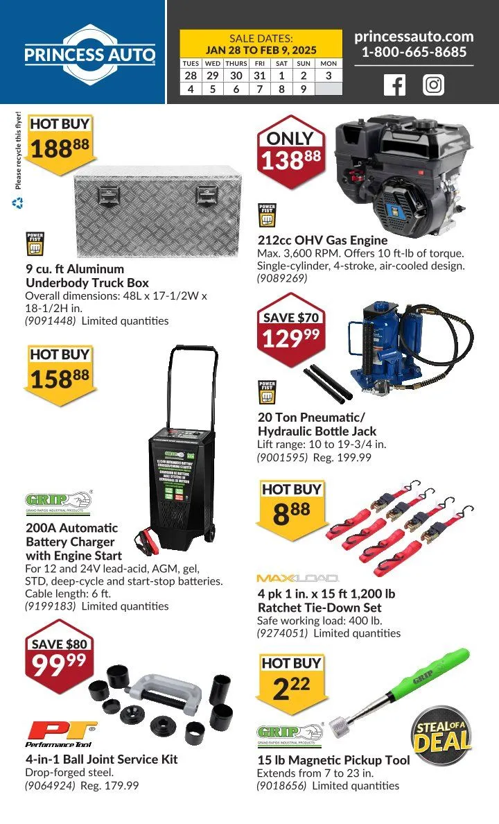 Princess Auto Sales from January 28 to February 9 2025 - flyer page 2
