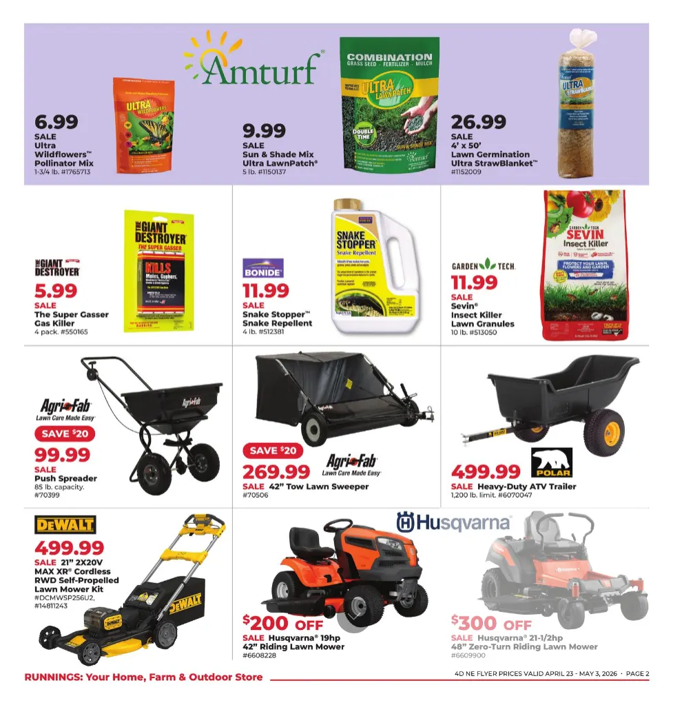 Weekly promotion Runnings Sales spanning from April 23 to May 3 2026 - Page 2 for Catalogue 365