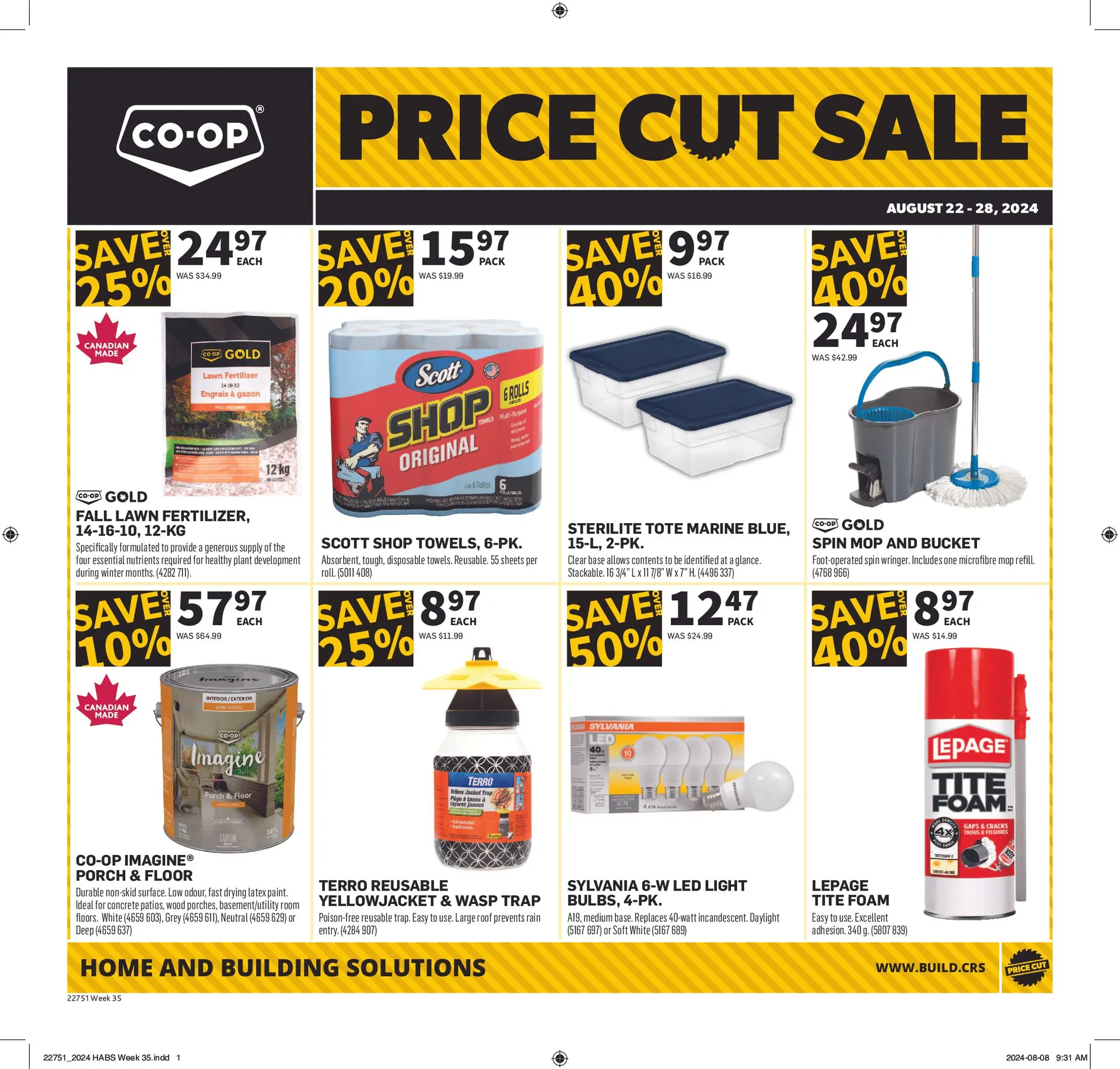 Co-op Food weekly flyer from August 22 to August 28 2024 - flyer page 1