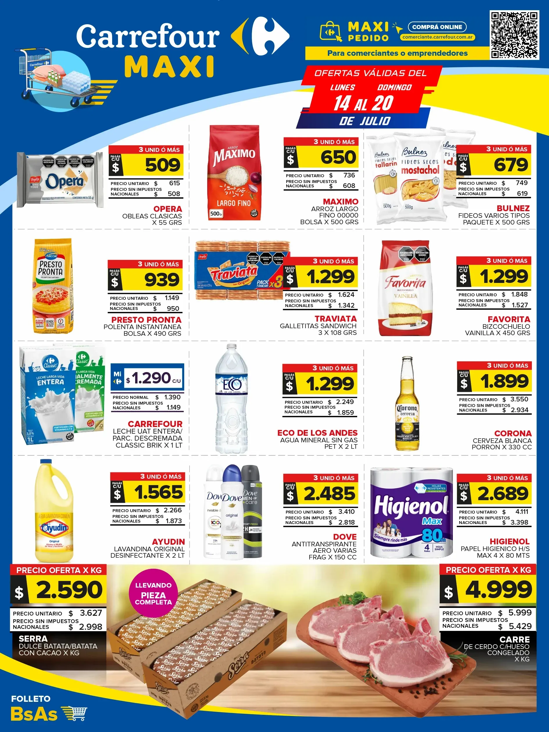Ofertas de Ofertas Carrefour - Últimos catálogos 14 de julio al 20 de julio 2025 - Página 1 del catálogo