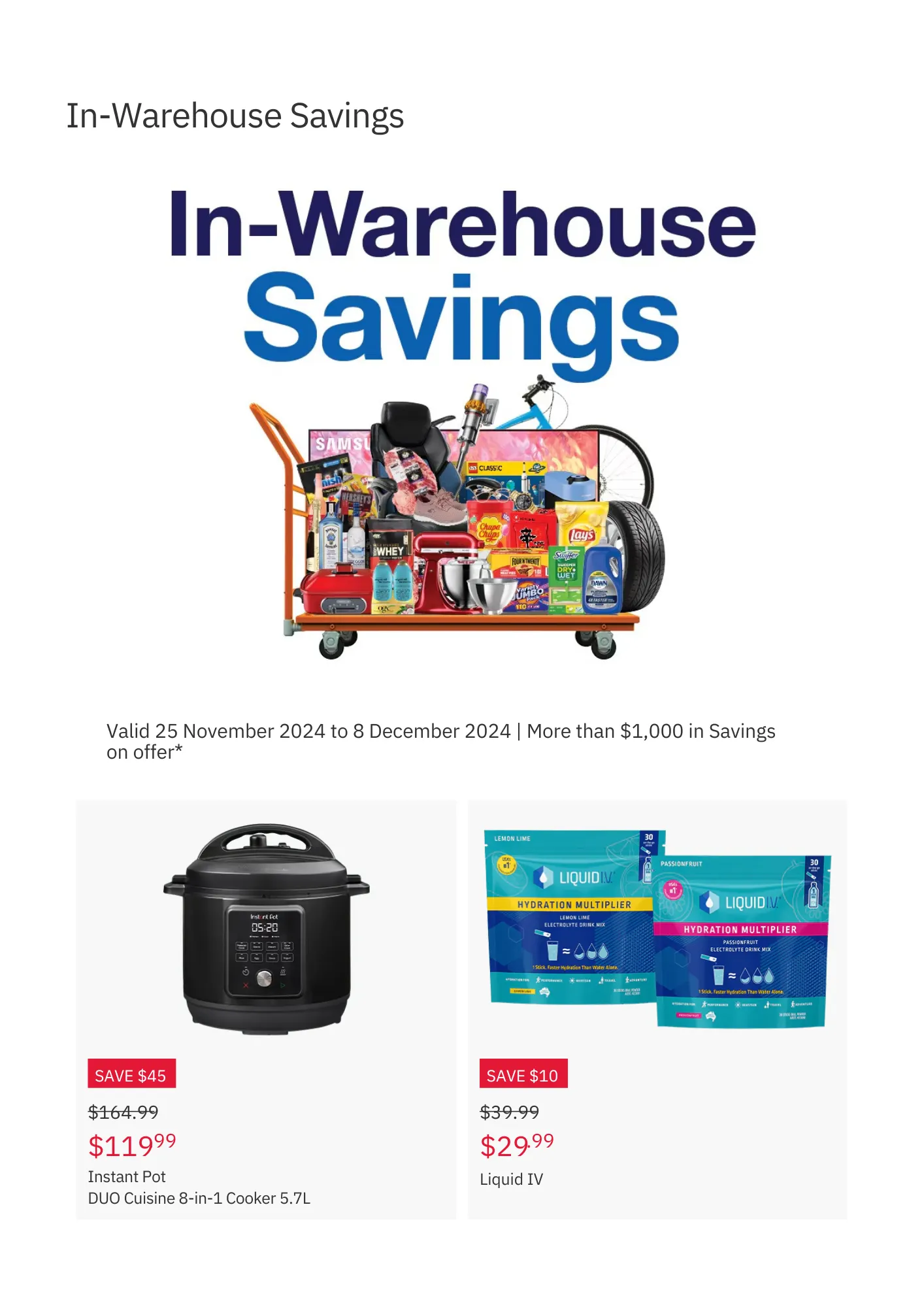 Warehouse Savings - Catalogue valid from 25 November to 8 December 2024 - page 1