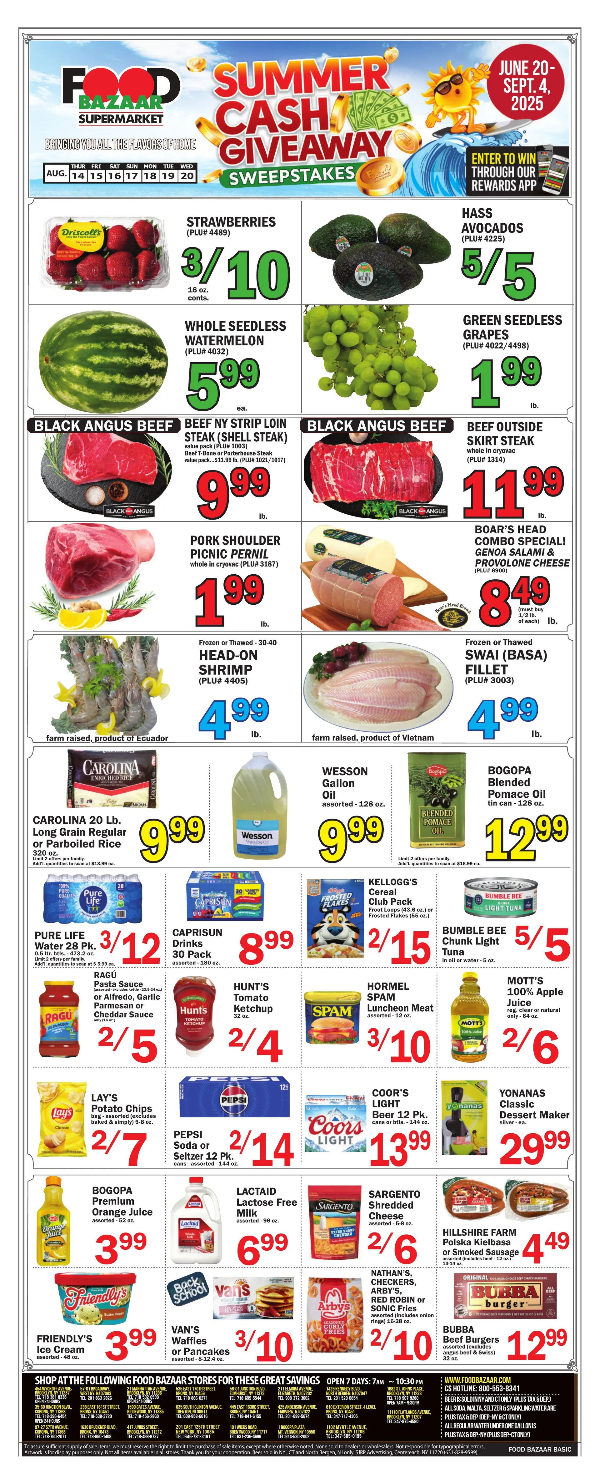Weekly ad Food Bazaar Sales from August 14 to August 20 2025 - Page 1