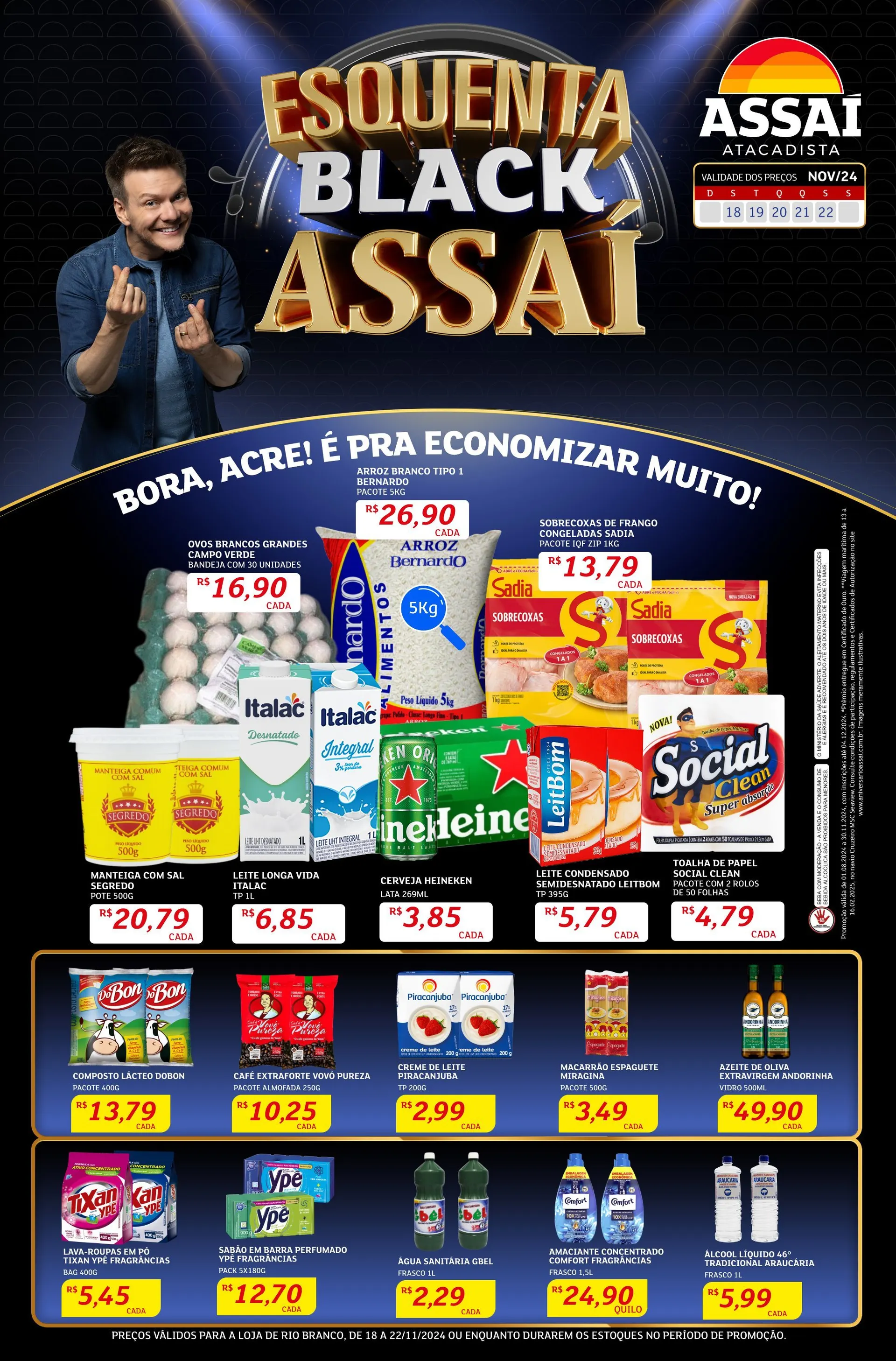 Encarte de Assaí Atacadista Ofertas de brochura 18 de novembro até 22 de novembro 2024 - Pagina 1