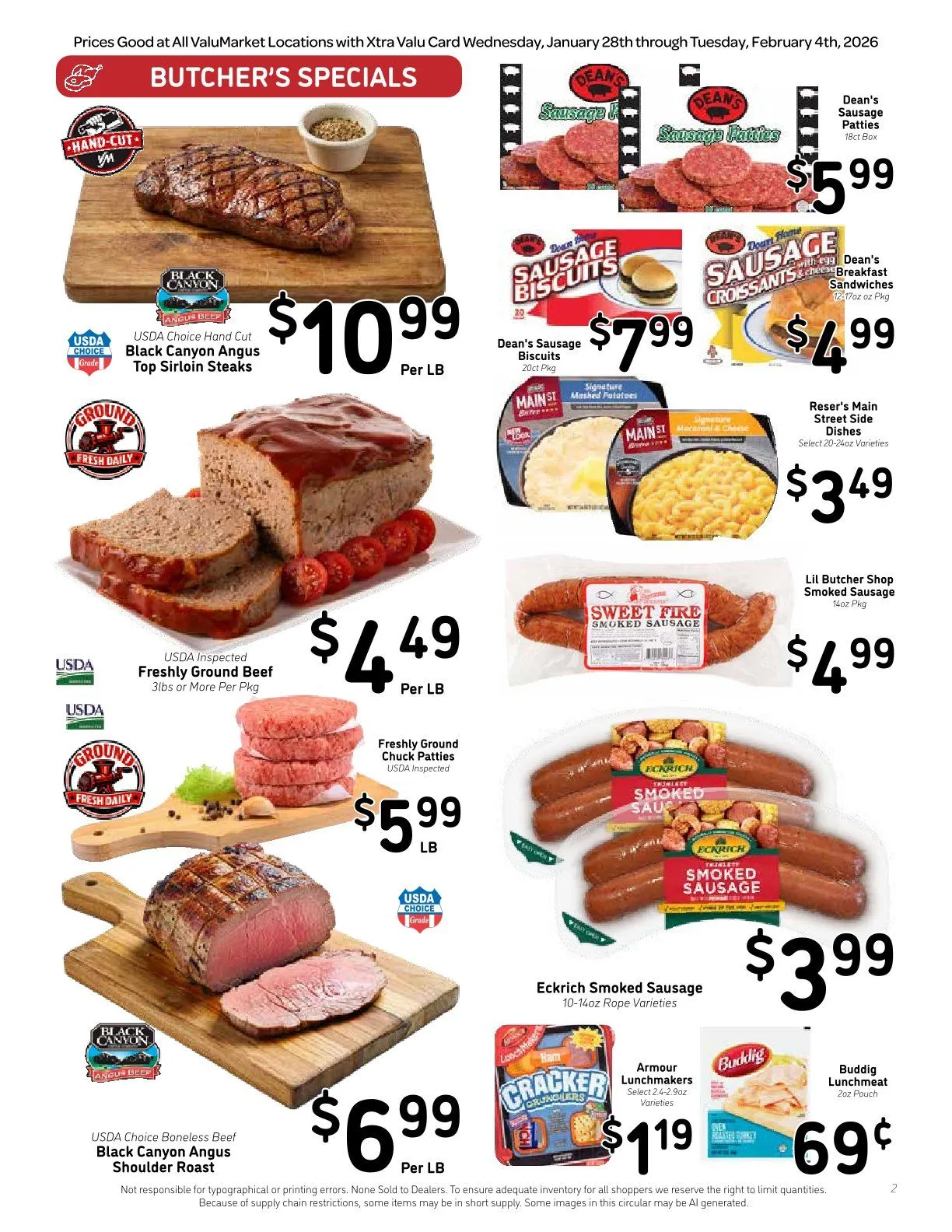 Weekly promotion ValuMarket Sales spanning from January 28 to February 4 2026 - Page 2 for Catalogue 365