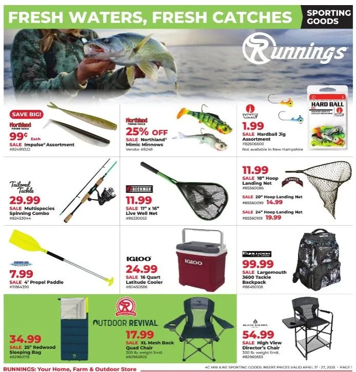 Weekly ad Runnings Sales from April 17 to April 27 2025 - Page 1