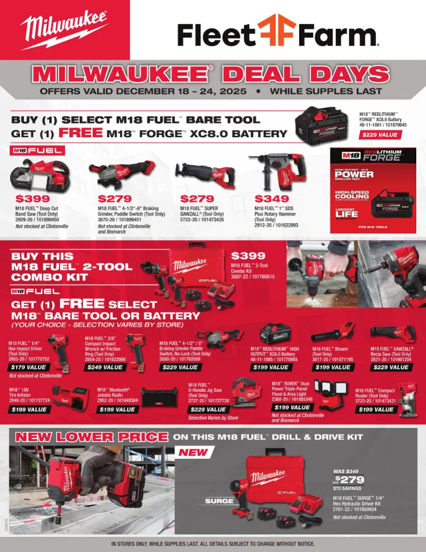 Weekly ad Fleet Farm Sales from December 18 to December 24 2025 - Page 1