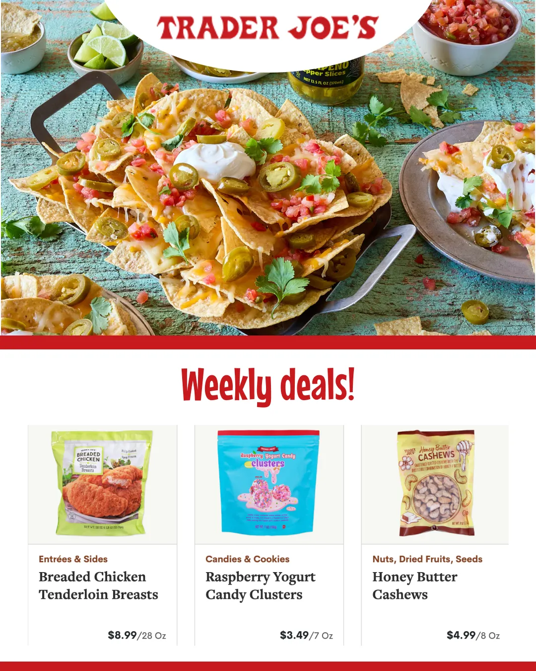 Weekly promotion  Trader Joe's Sales spanning from May 4 to May 18 2026 - Page  for Catalogue 365