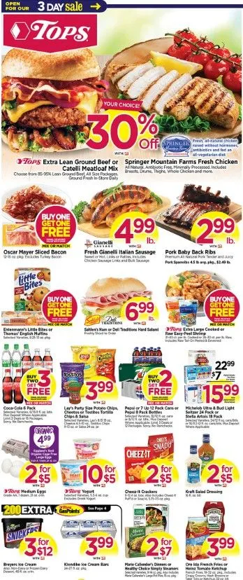 Weekly ad Tops Friendly Markets Sales from July 27 to August 8 2025 - Page 1