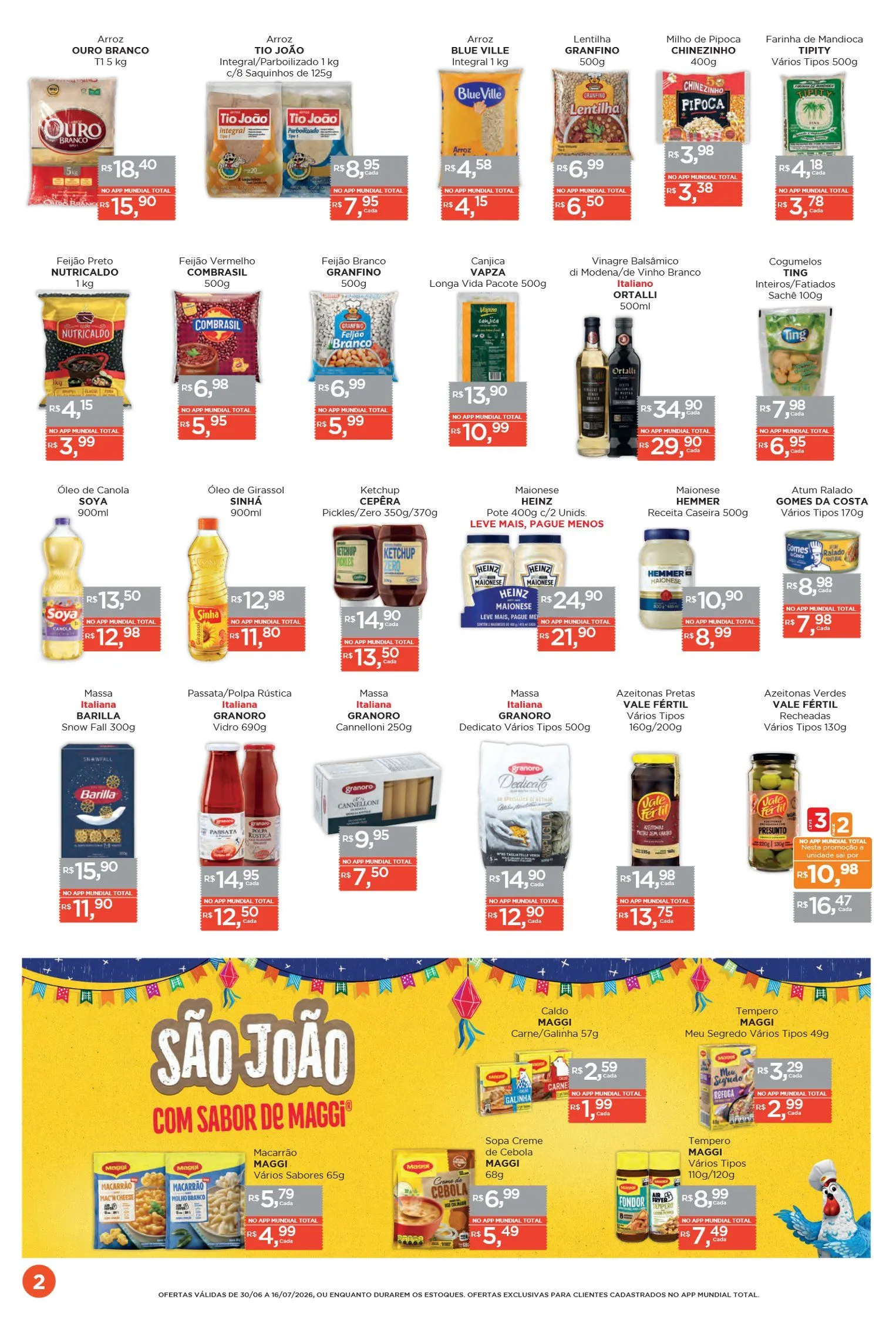 Encarte de Folhetos Supermercados Mundial  30 de junho até 16 de julho 2026 - Pagina 2