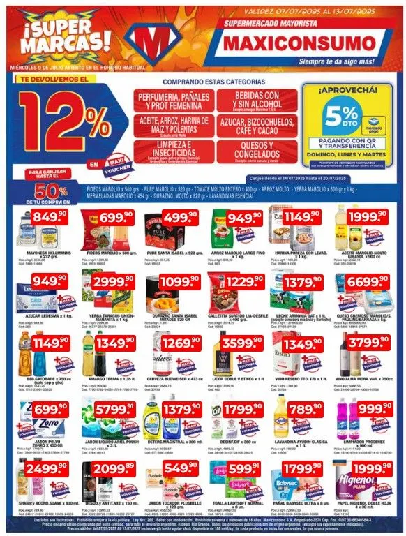 Ofertas de Ofertas Maxiconsumo 7 de julio al 13 de julio 2025 - Página 1 del catálogo