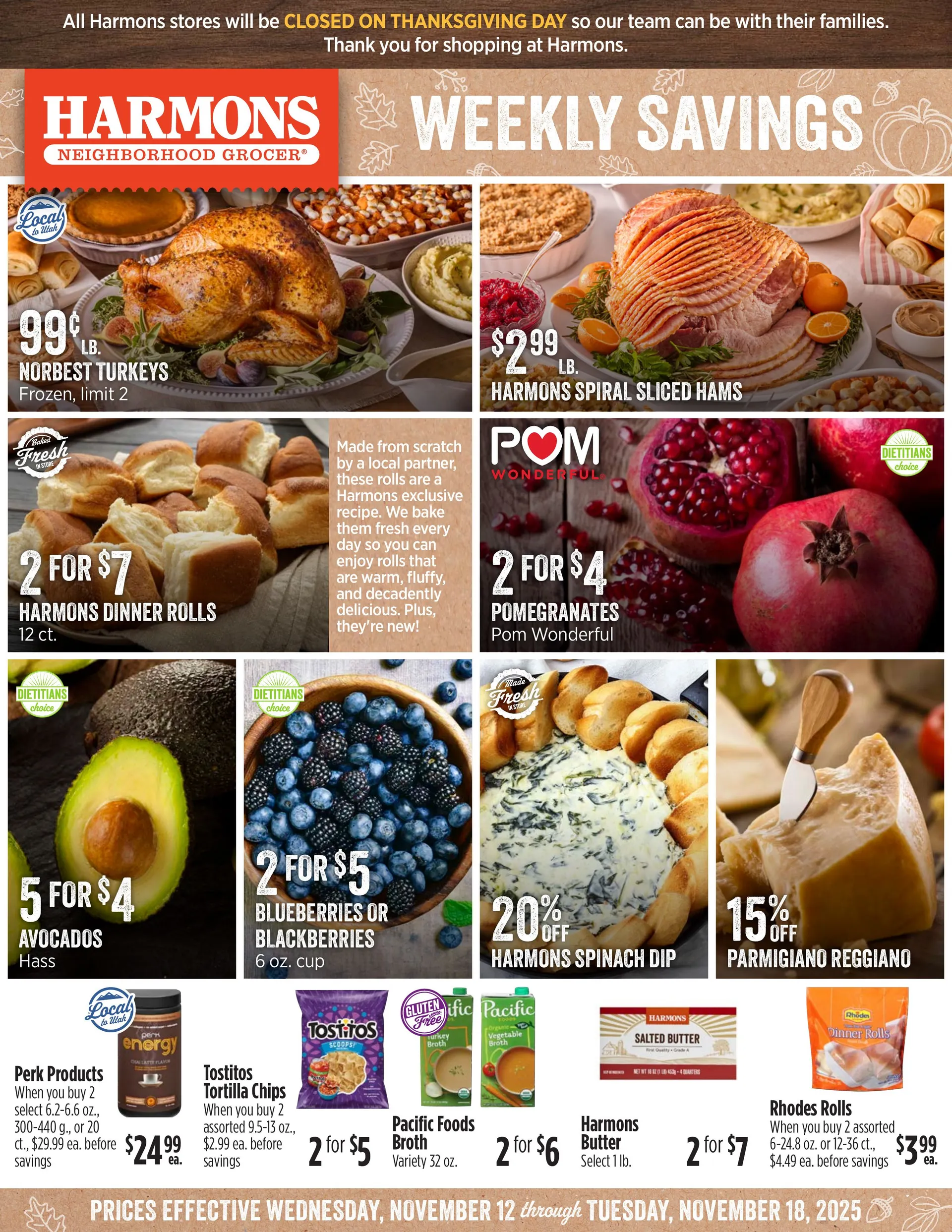 Weekly ad Harmons Sales from November 12 to November 18 2025 - Page 1