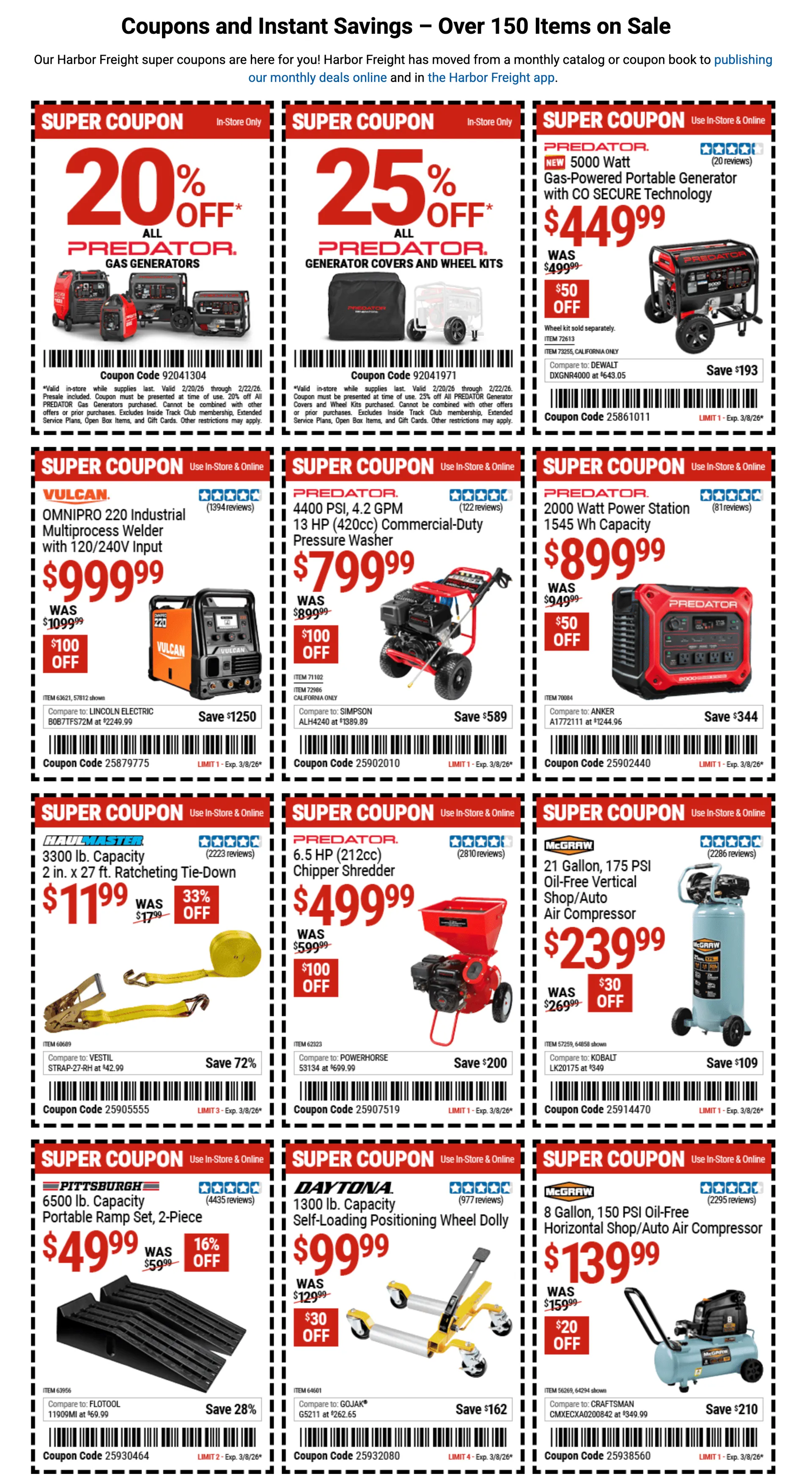 Coupons and Instant Savings - February 19 March 8 2026