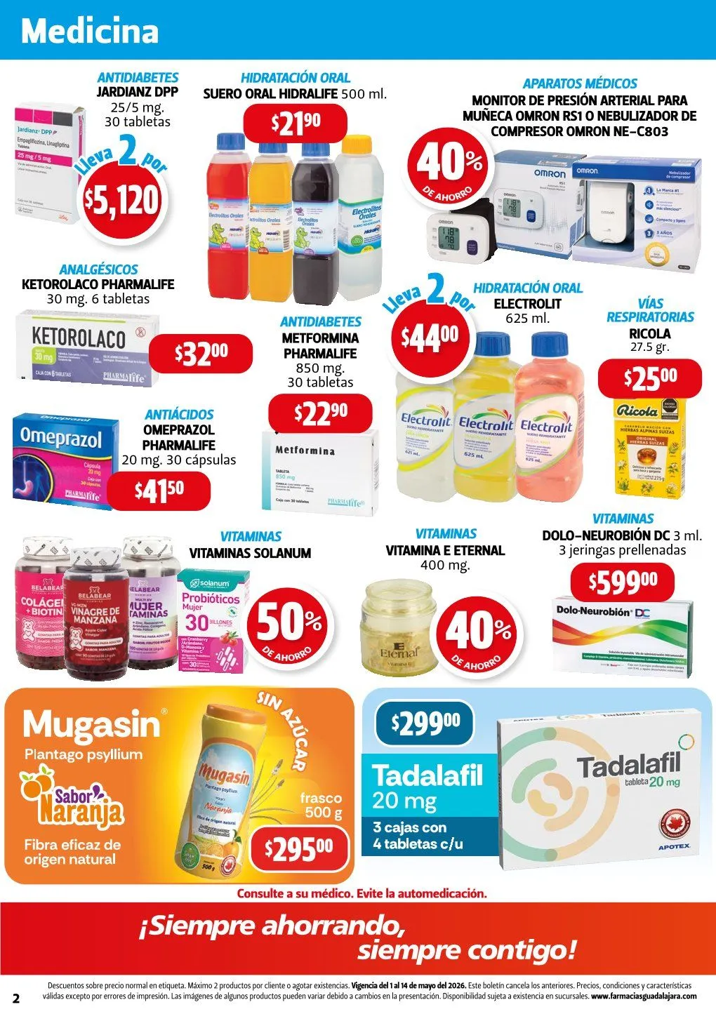 Catálogo de Farmacia Guadalajara Ofertas 1 de mayo al 14 de mayo 2026 - Pagina 2