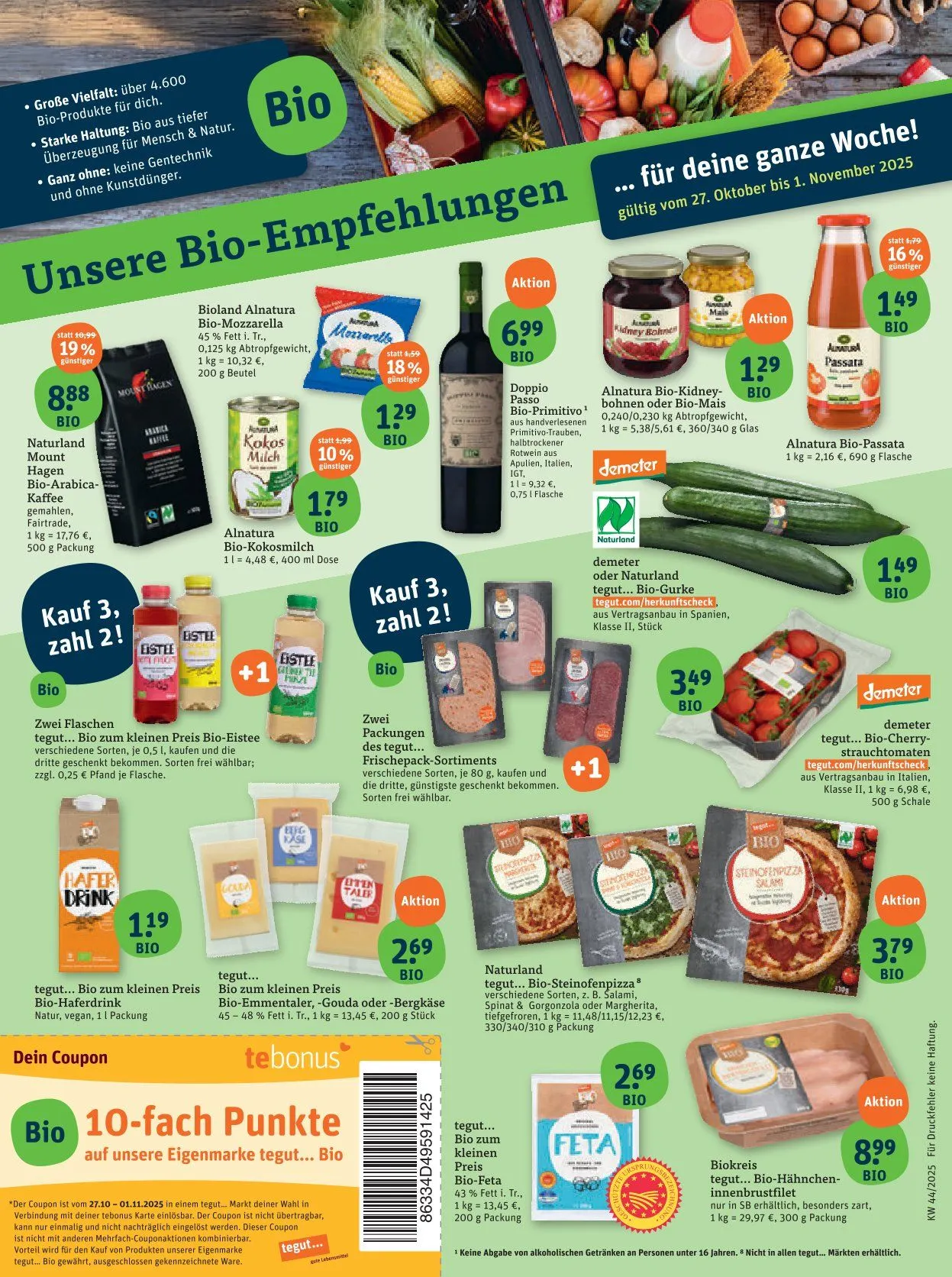tegut... Prospekte von 31. Oktober bis 3. November 2025 - Prospekt seite 2