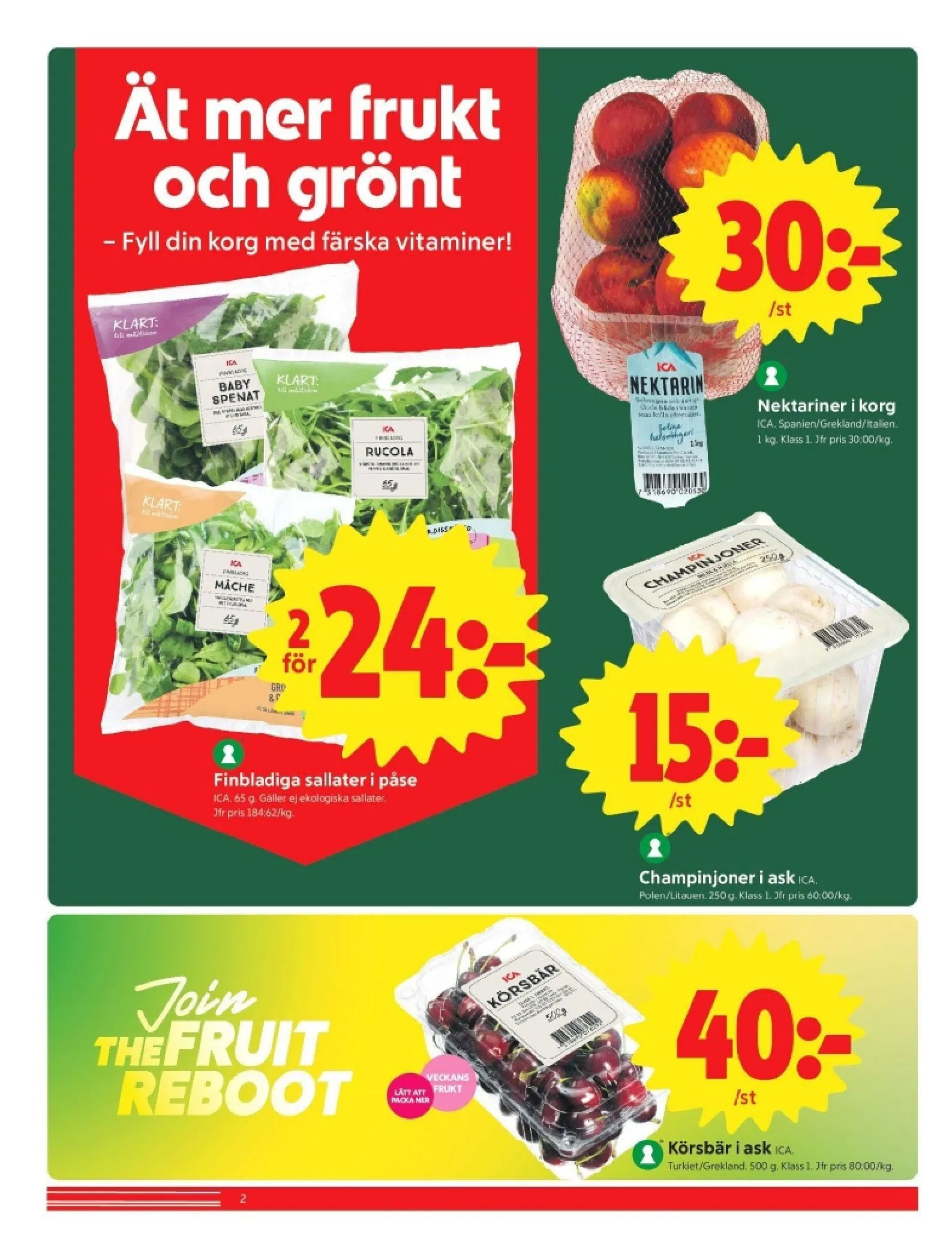 ICA erbjudanden från 22 juni till 28 juni 2026 - Reklamblad sidor 2
