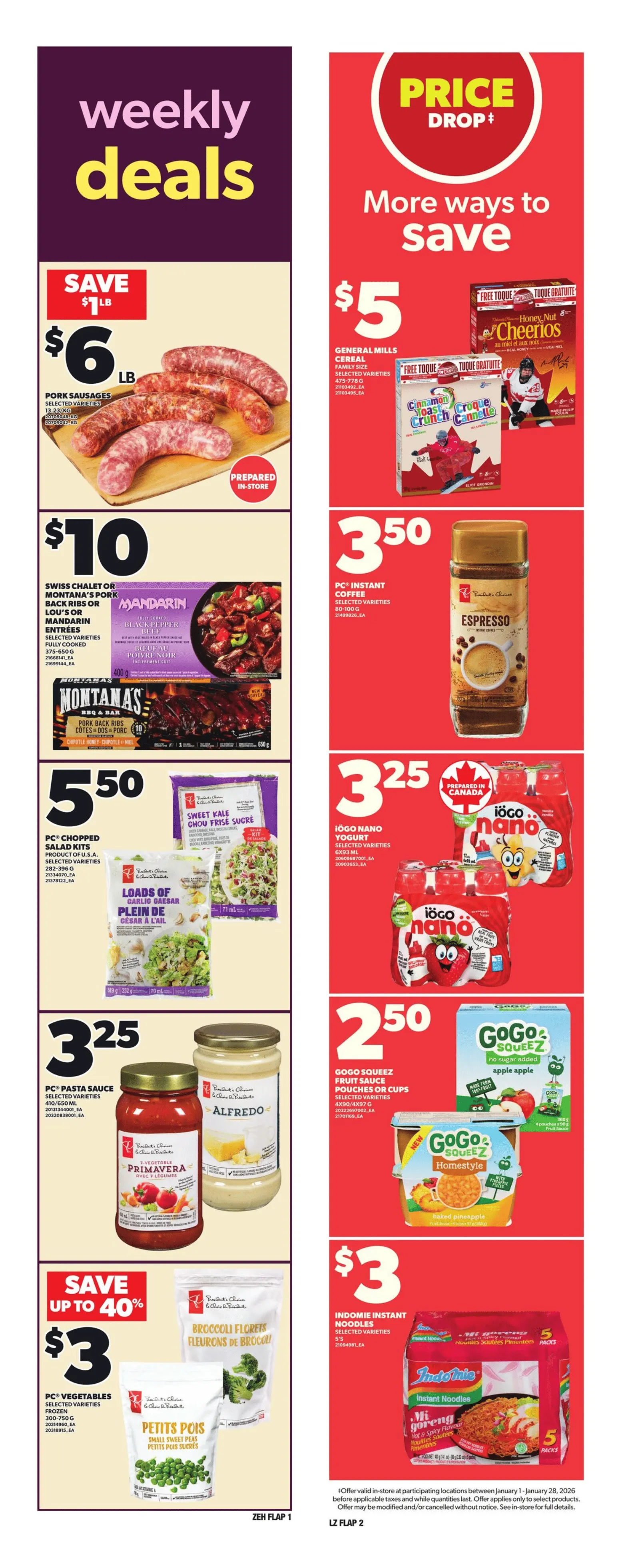 Zehrs flyers - January 1 January 7 2026