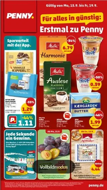 Penny - Wöchentliche Prospekte von 22. September bis 29. September 2025 - Prospekt seite 1