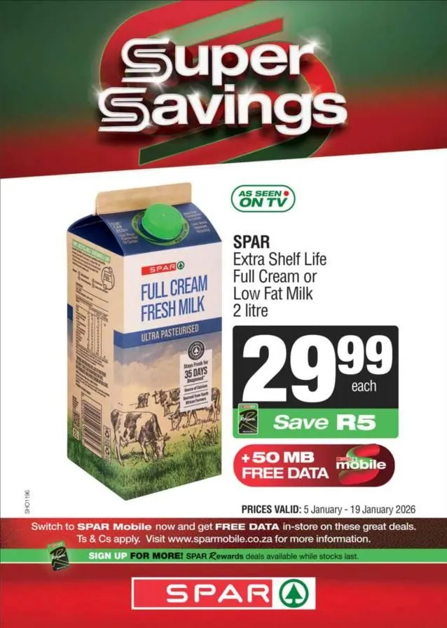 SPAR Sales from 5 January to 19 January 2026 - Catalogue Page 1