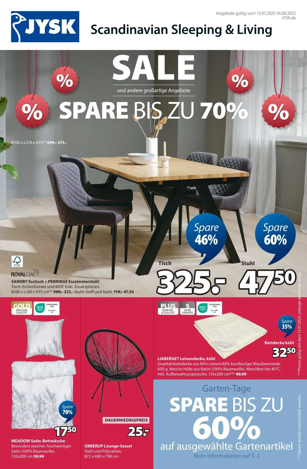 JYSK  Aktuelle Angebote von 13. Juli bis 17. Juli 2025 - Prospekt seite 