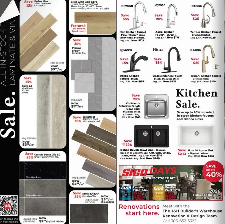 J&H Builder's Warehouse Sales from October 2 to October 29 2025 - flyer page 2