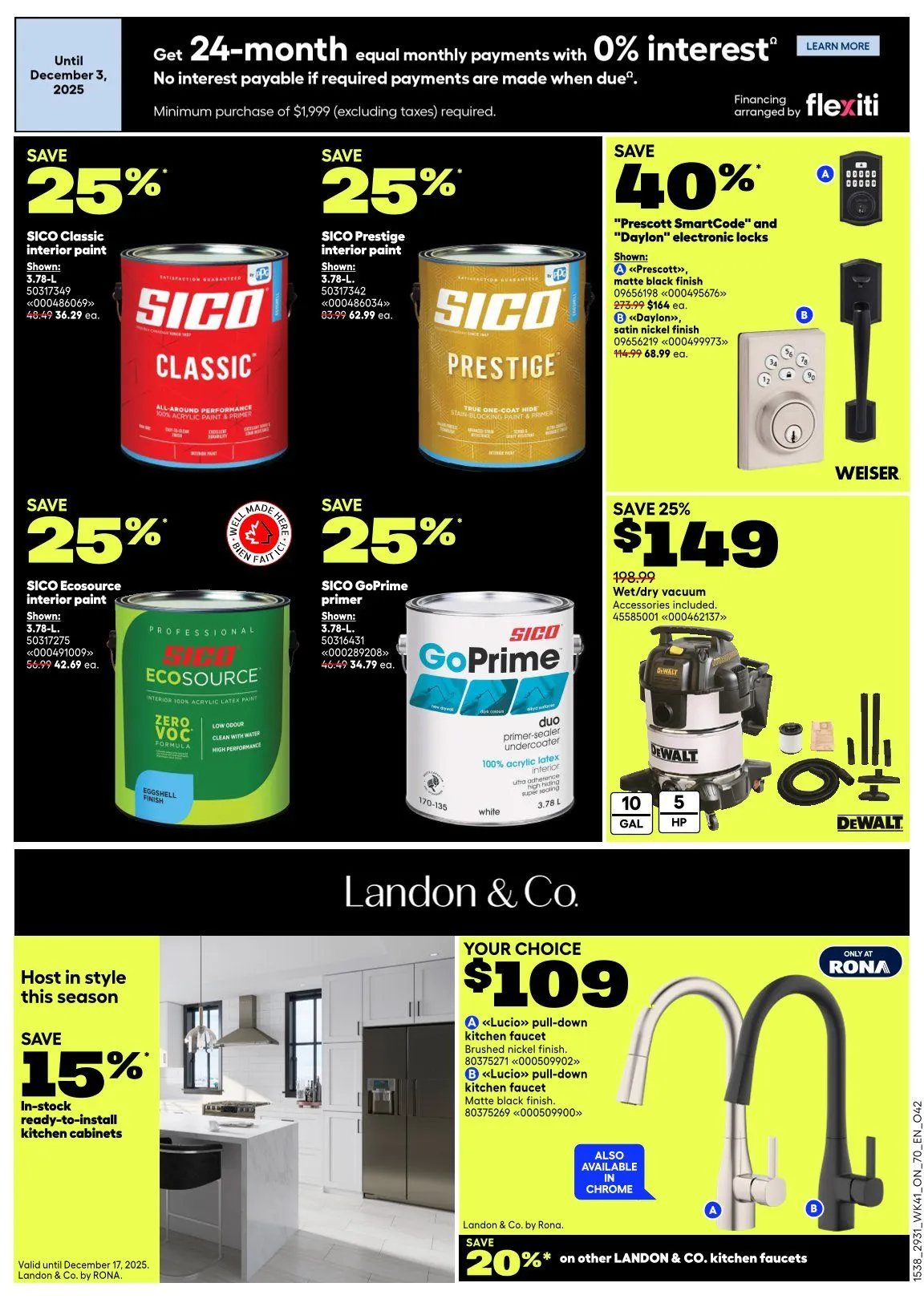 RONA Sales from November 6 to November 19 2025 - flyer page 2