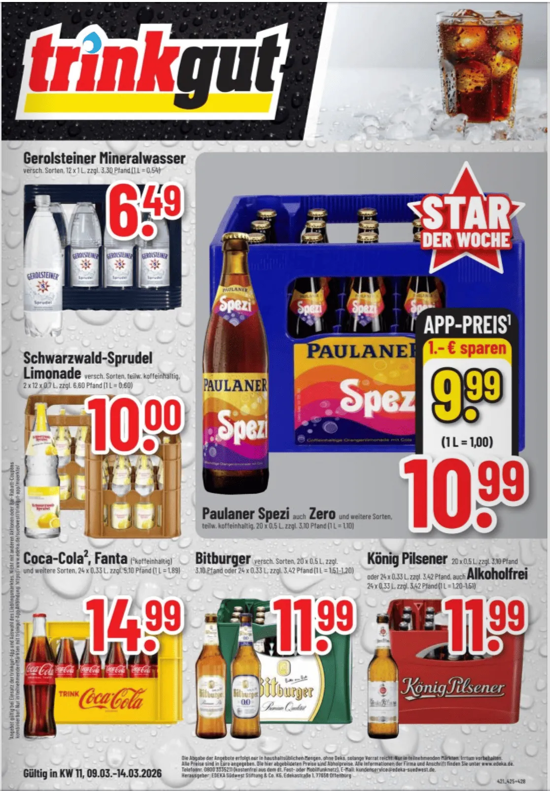 Trinkgut Prospekte von 9. März bis 14. März 2026 - Prospekt seite 1