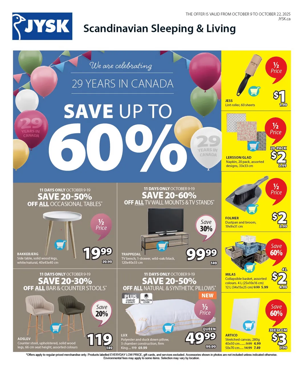 JYSK Sales from October 9 to October 22 2025 - flyer page 