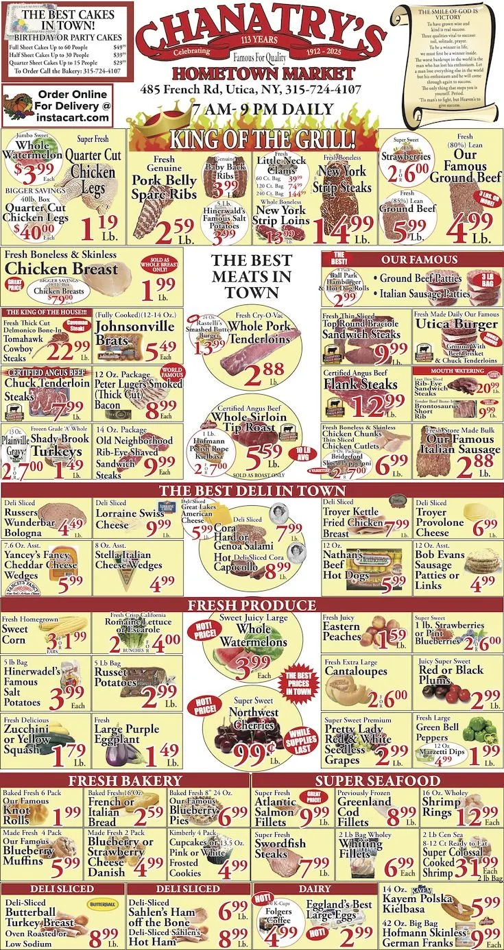 Weekly ad Chanatry's Hometown Market Sales from August 3 to August 9 2025 - Page